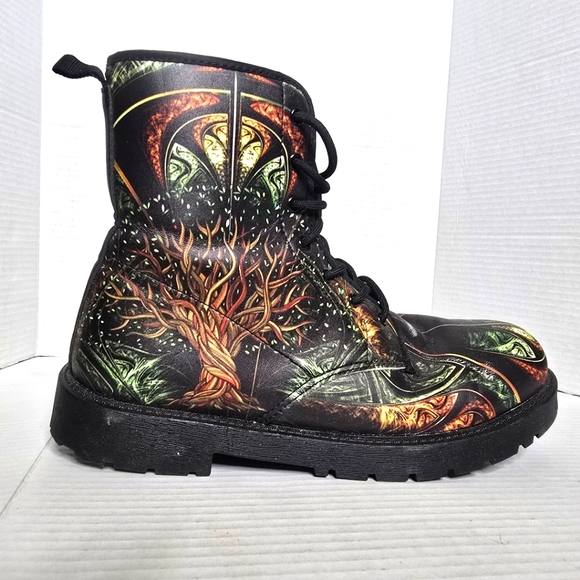 Tree Of Life Lace Up Boots - Picture 1 of 4